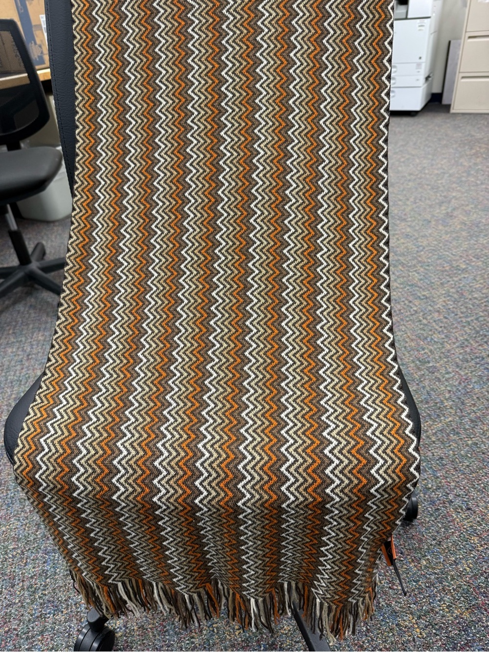 Missoni Multicolor Scarf Chocolate, Orange, Tan & Cream OS LIKE NEW